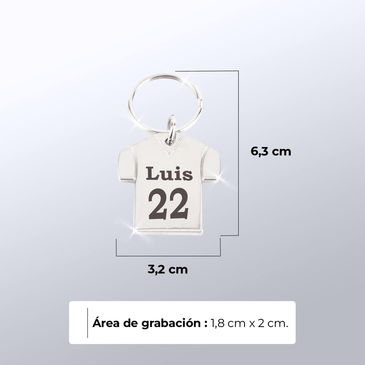 ibera gifts - Llavero Fútbol Personalizado en Forma de Camiseta, Acero Inoxidable, Regalos Entrenador Fútbol, Presentado en Bolsa de Regalo