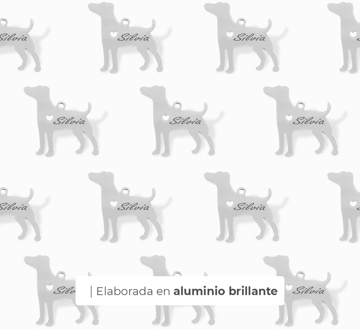 Chapa para Perro y Gato Personalizada - Ideal para Grabar su Nombre y tu Contacto - Placa Identificativa Hecha de Acero Inoxidable - Forma de Beagle - Regalos Market