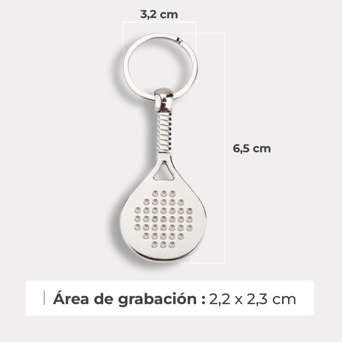 ibera gifts - Llavero Padel Personalizado en Forma de Raqueta, Acero Inoxidable, Llaveros Padel y Llaveros de Padel, Presentado en Bolsa de Regalo