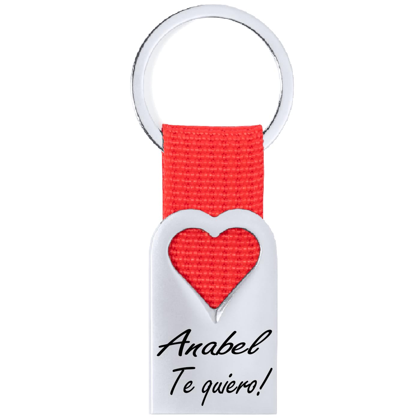 ibera gifts Llavero personalizado Metal/Tela - Regalos originales personalizados Mujer, Hombre, Parejas, Novios, Amiga, Papa, Dia de Padre - Grabado con Nombre, Mensaje, Llaveros personalizados