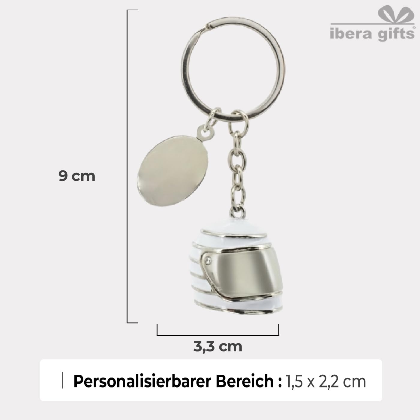 ibera gifts - Schlüsselanhänger Personalisiert Motorradhelm Mit Gravur • Schlüsselanhänger Mit Namen Und Text • Geschenkidee Für Motorradfahrer Herren Damen Motorrad Paar Geburtstag