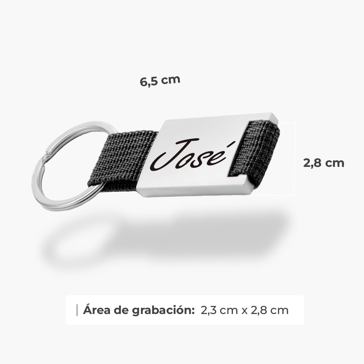 ibera gifts Llavero personalizado Metal/Tela - Regalos originales personalizados Mujer, Hombre, Parejas, Novios, Amiga, Papa, Dia de Padre - Grabado con Nombre, Mensaje, Llaveros personalizados