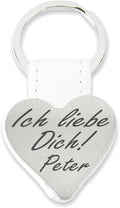 ibera gifts - Personalisierter Schlüsselanhänger in Herzform - Ideal als Geschenk für Ihren Partner, Freunde, Familie oder Kinder - Professionelle Verarbeitung