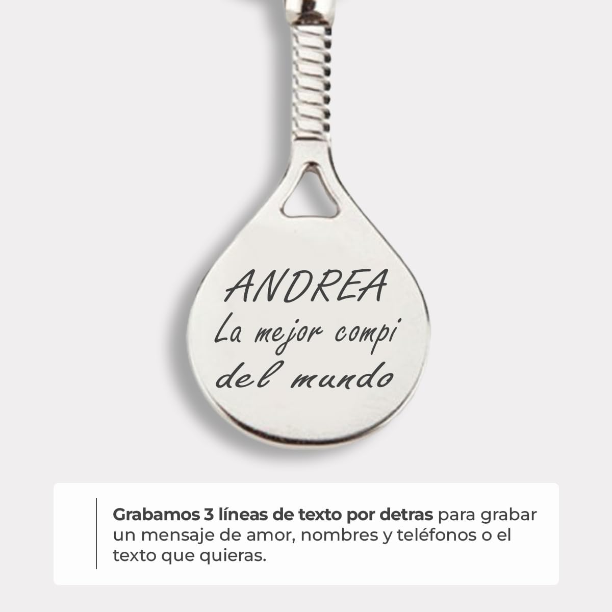 ibera gifts - Llavero Padel Personalizado en Forma de Raqueta, Acero Inoxidable, Llaveros Padel y Llaveros de Padel, Presentado en Bolsa de Regalo