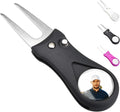 ibera gifts - Golf Pitchgabel mit magnetischem Golfball Marker, personalisiert mit Foto - Personalisierte Pitch Pitching Gabel Divot Tool