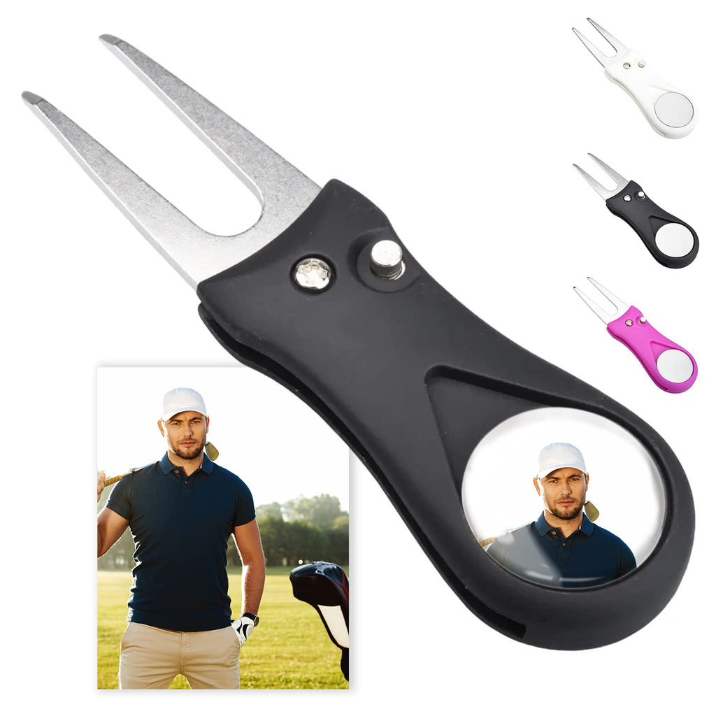 Arreglapiques de Golf con Marcador Magnetico Bolas Personalizado con Foto - Regalos para golfistas - Divot Tool, Pitch Fork, Accesorios arregla piques Repair pique repara green - Acabado Profesional