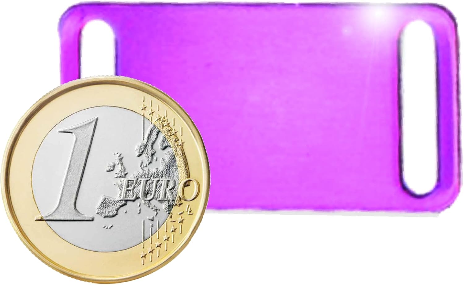 Ibera Gifts - Chapa Perro Grabada en Forma Rectangular para Fijar en el Collar, Placa Perro Personalizada para Perros y Gatos Pequeños a Medianos, Aluminio Brillante, Tamaño 44 x 22 mm (Plateado)