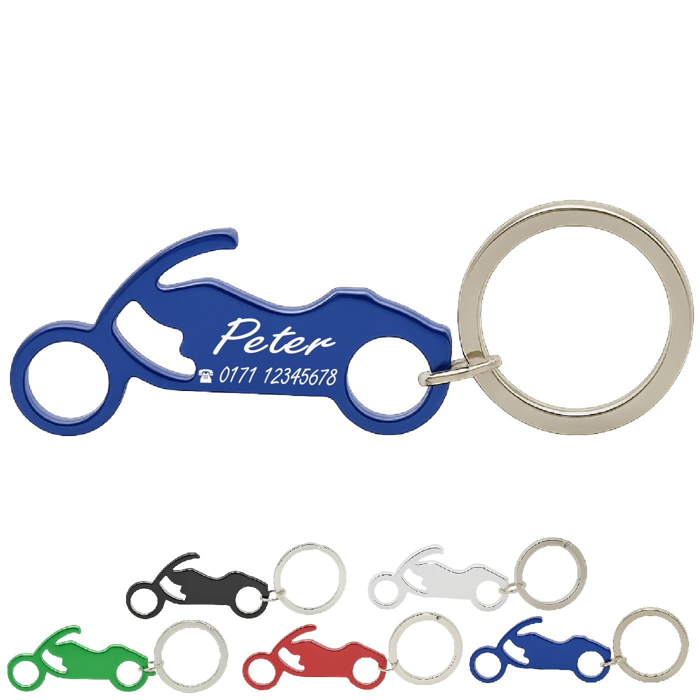 ibera gifts – Personalisierter Schlüsselanhänger Motorrad Mit Lasergravur • Schlüsselanhänger Mit Name Und Botschaft • Originelles Geschenk Für Biker, Paar, Mann, Frau