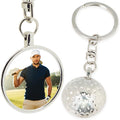 ibera gifts - Foto Llavero personalizado Bola de Golf - Regalos originales personalizados Mujer Hombre Parejas Novios Papa Dia de Padre - Grabado con Imagen Mensaje
