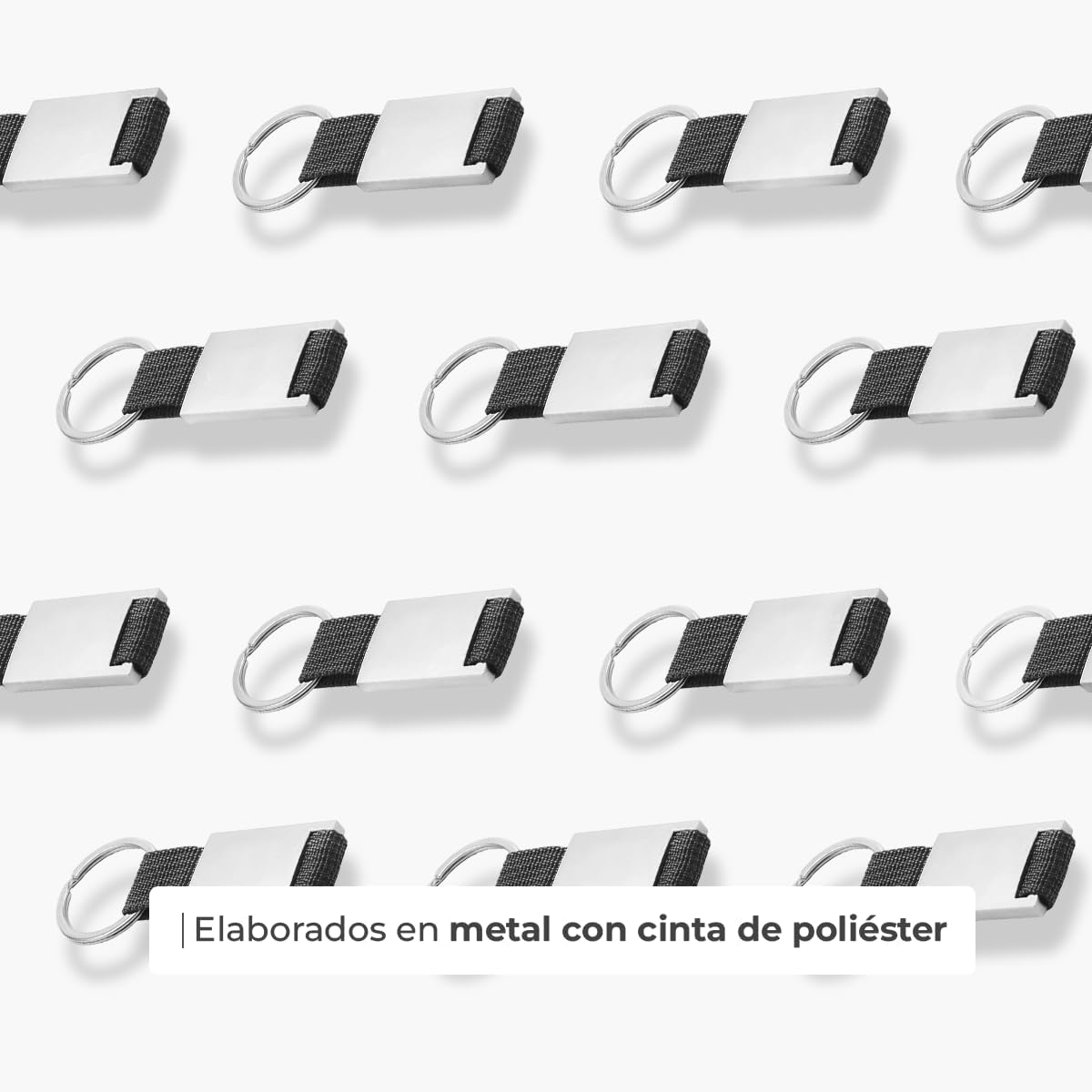 ibera gifts Llavero personalizado Metal/Tela - Regalos originales personalizados Mujer, Hombre, Parejas, Novios, Amiga, Papa, Dia de Padre - Grabado con Nombre, Mensaje, Llaveros personalizados