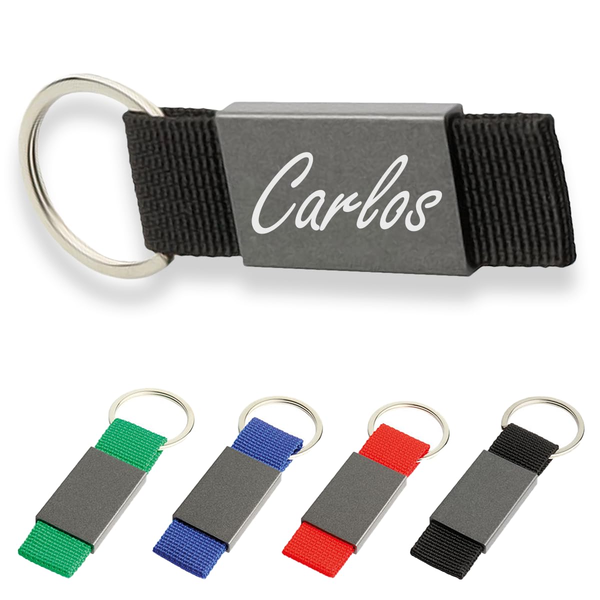ibera gifts Llavero personalizado Metal/Tela - Regalos originales personalizados Mujer, Hombre, Parejas, Novios, Amiga, Papa, Dia de Padre - Grabado con Nombre, Mensaje, Llaveros personalizados
