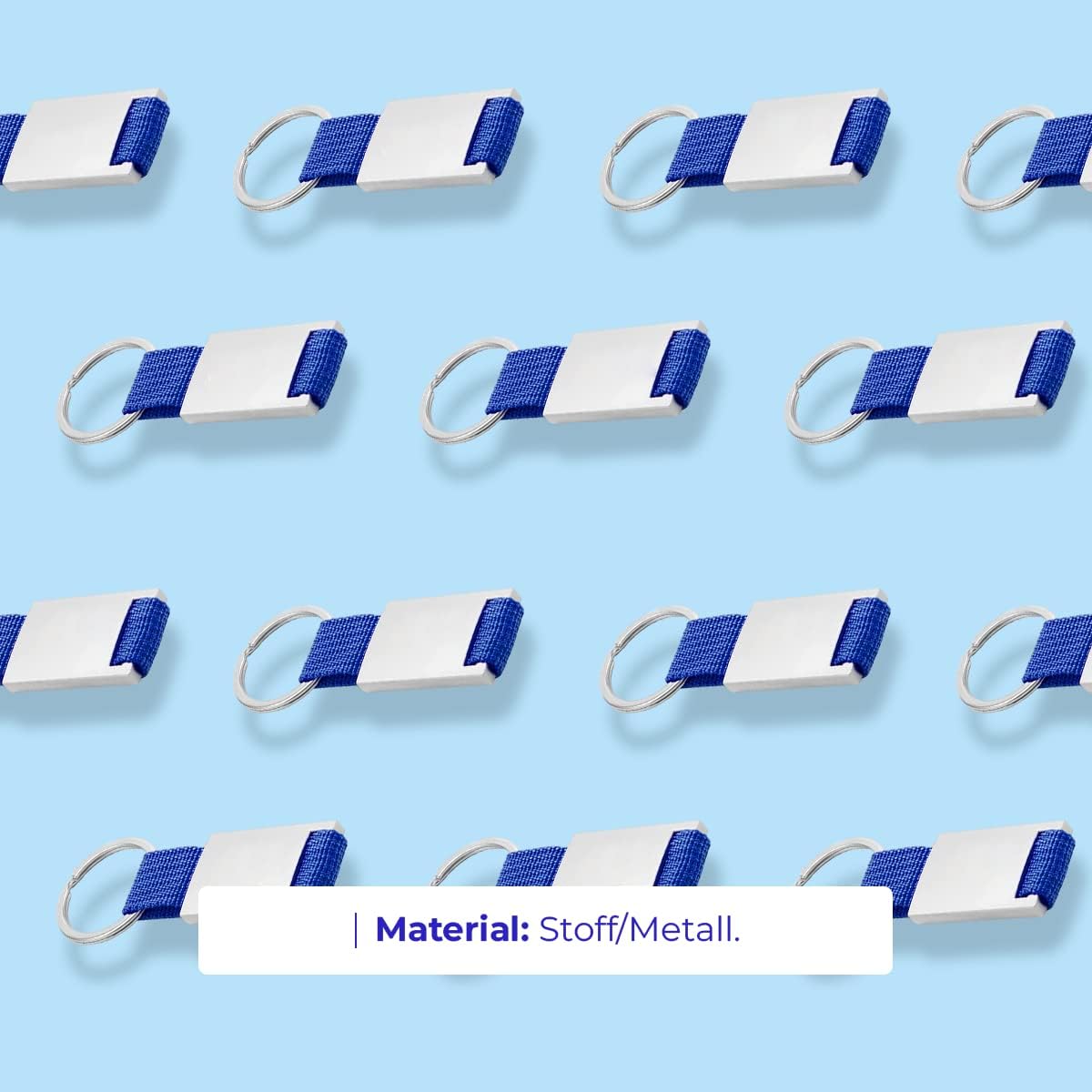 ibera gifts Personalisierter Schlüsselanhänger aus Metal/Polyester - Personalisierte Anhänger Geschenke Mit Gravur für Freund, Freundin, Vatertag, Muttertag, Partner, Mama, Papa