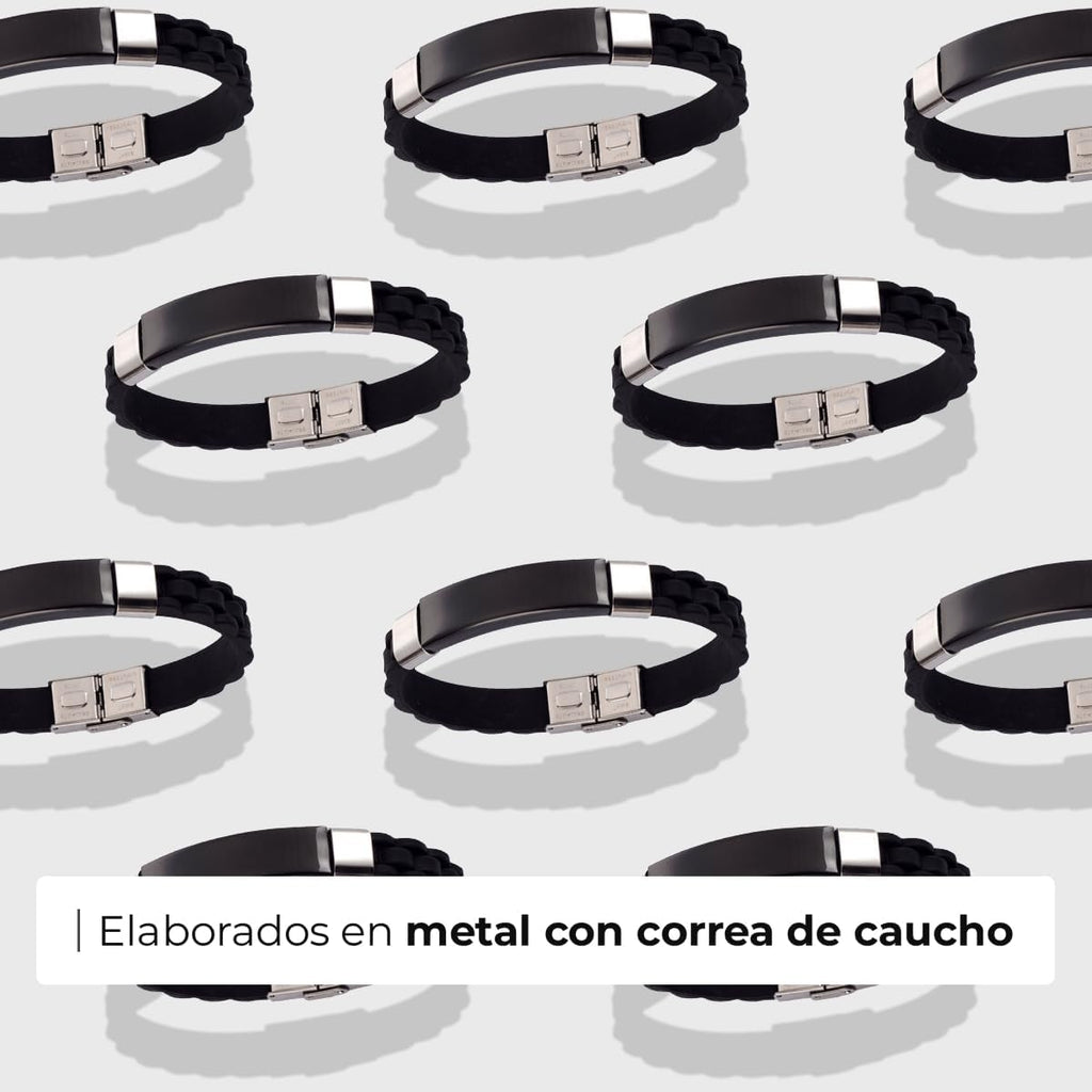 ibera gifts - Pulsera personalizada de acero inoxidable - Regalo Grabado para Hombre Mujer Parejas Amigos - Acabado profesional