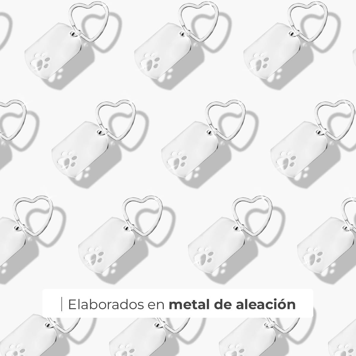 ibera gifts - Llavero Huella Mascota Personalizado con Texto en Acero Inoxidable – Regalo Mascota Personalizado – Llavero Huella Grabado Láser