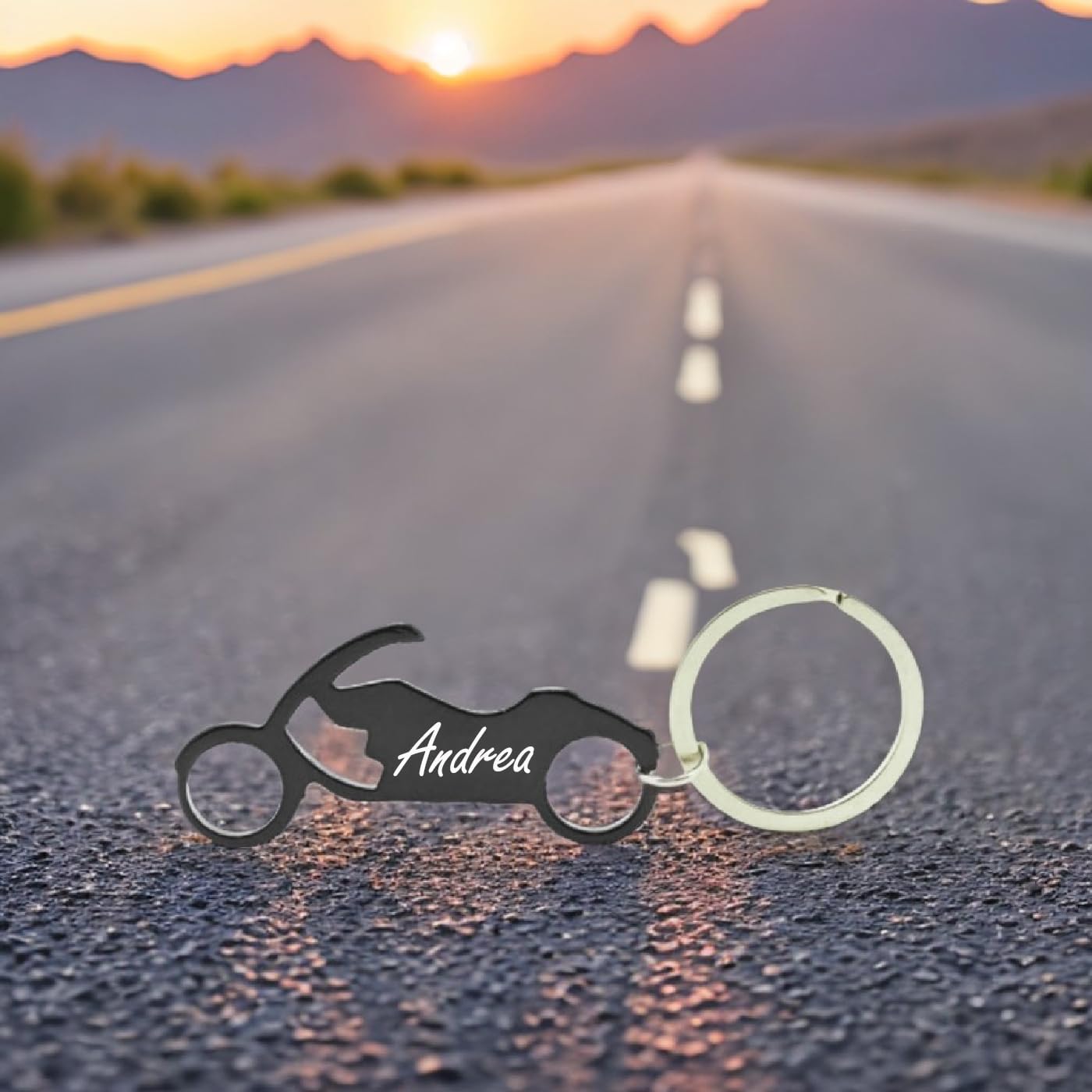 ibera gifts - Llavero Personalizado Moto De Carrera Con Grabado Láser • Llavero Con Nombre Y Mensaje • Regalo Original Para Motociclistas, Pareja, Hombre, Mujer (Moto verde)