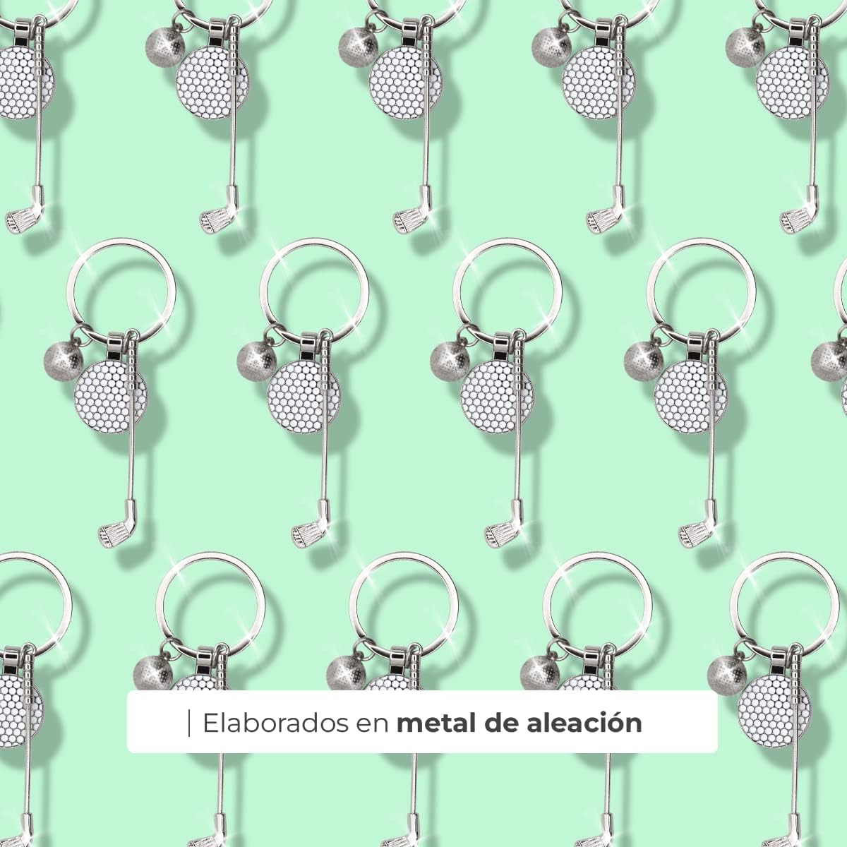 ibera gifts Llavero personalizado de golf - Regalos originales personalizados Golfista, Mujer, Hombre, Parejas, Novios, Amiga, Papa, Dia de Padre - Grabado con Nombre, Llaveros originales