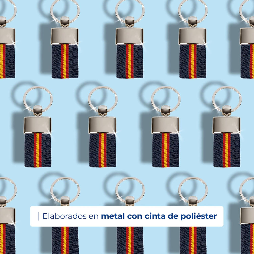 ibera gifts Llavero personalizado Bandera de España - Regalos originales personalizados Mujer, Hombre, Parejas, Novios, Papa, Dia de Padre - Grabado con Nombre, Mensaje, Llaveros originales