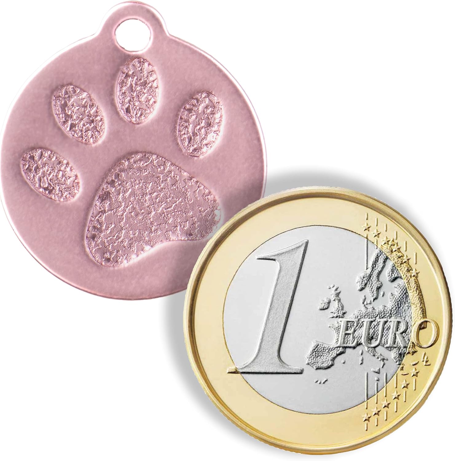 Ibera gifts - Hundemarke mit Gravur und personalisierte Hundemarke rund mit Pfote für kleine bis mittelgroße Hunde und Katzen (S-M, Blau)