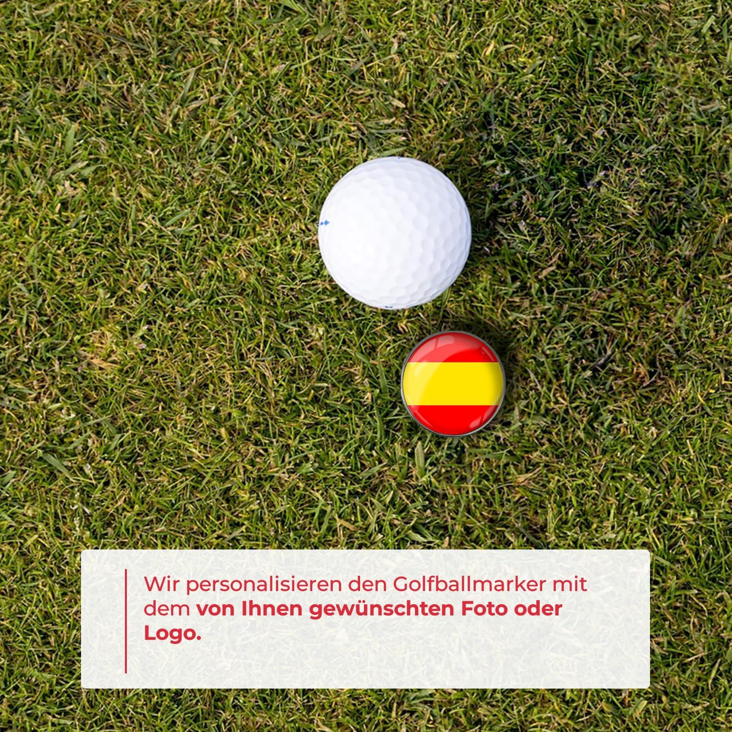 ibera gifts - Golf Pitchgabel mit magnetischem Golfball Marker, personalisiert mit Foto - Personalisierte Pitch Pitching Gabel Divot Tool